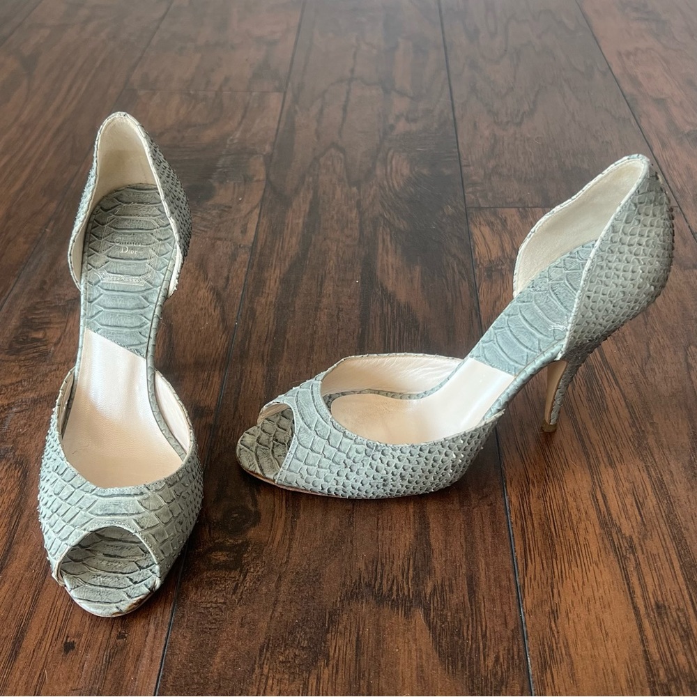 Christian Dior peel toe stilettos 37.5 inches
